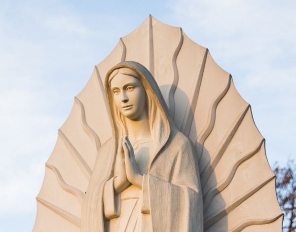 Mary Cemetery Statue