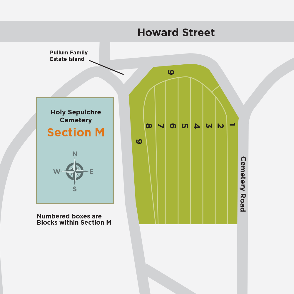 Holy Sepulchre Cemetery Map Catholic Cemeteries Omaha   Section M 